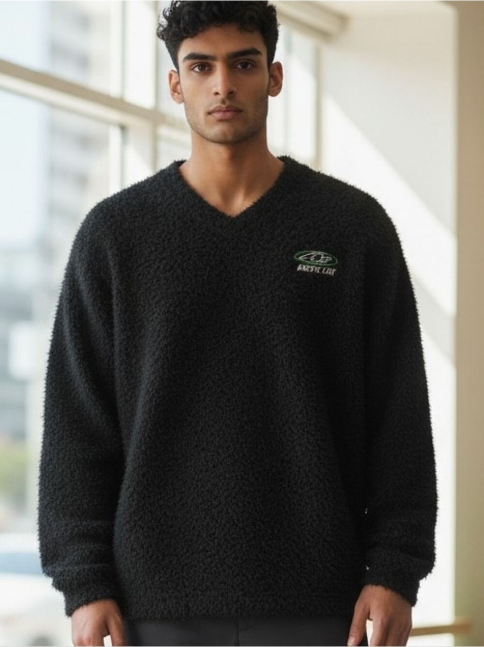 Arctic Cat Black Mens Sweater Extra Large Vintage #SW2